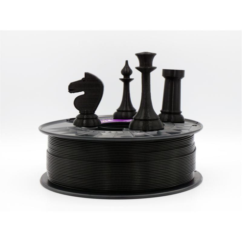 TENAFLEX flessibile gomma  1,75 MM / NERO CORVINO / NEGRO AZABACHE / JET BLACK / 750 gr / WINKLE in stampa 3d